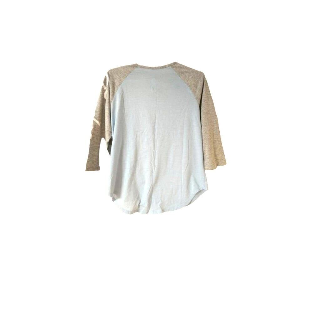 Disney Frozen Girls' Blouse with 3/4 Sleeves - Blue and Gray Sleepwear Size L - Picture 2 of 3